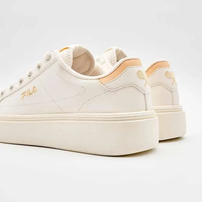 FILA Court Plumpy Ladies Sneaker - White / Peach Fuzz - Image 4