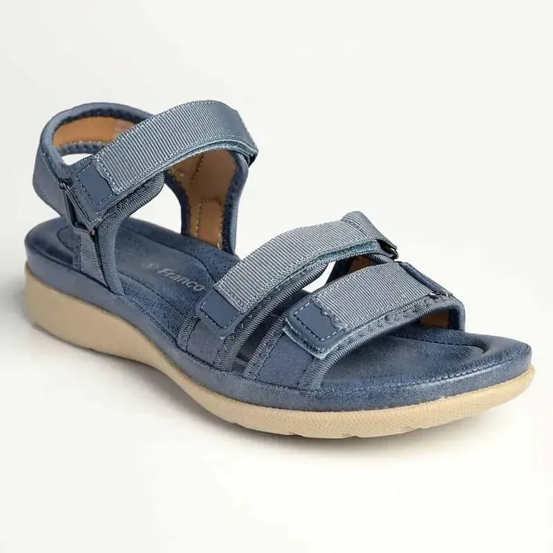 Franco Rossi Ladies Adventure Strap Sandals - Blue - Image 3