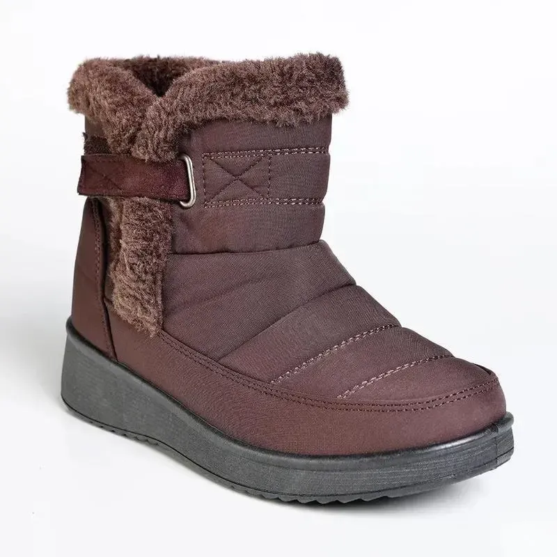 Franco Rossi Ladies Nylon Boots - Chocolate - Image 3