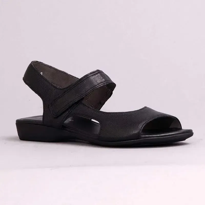 Froggie Ella 2 Leather Comfort Sandal - Black - Image 3