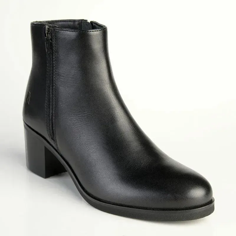 Hush Puppies Dawn Side Zip Ankle Boot - Black - Image 3