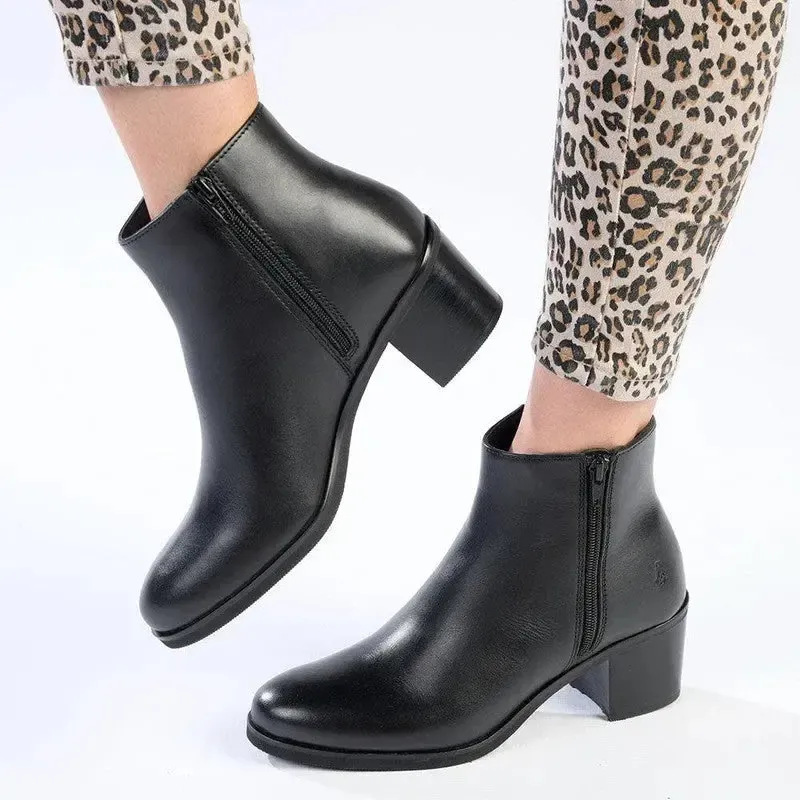 Hush Puppies Dawn Side Zip Ankle Boot - Black - Image 5