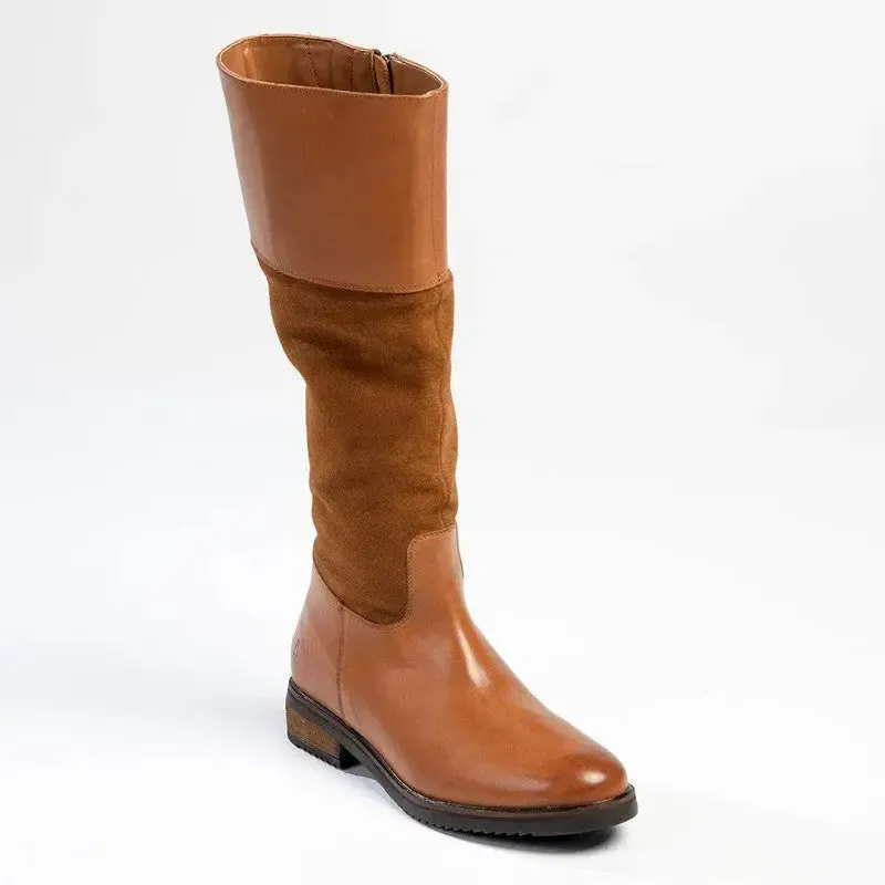 Hush Puppies Kitty Leather Rider Boot - Tan - Image 3