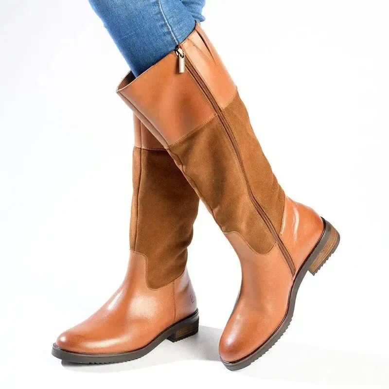 Hush Puppies Kitty Leather Rider Boot - Tan - Image 5