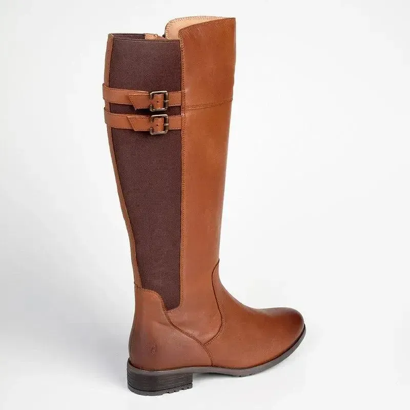 Hush Puppies Leather Arla Rider Boot - Tan - Image 4