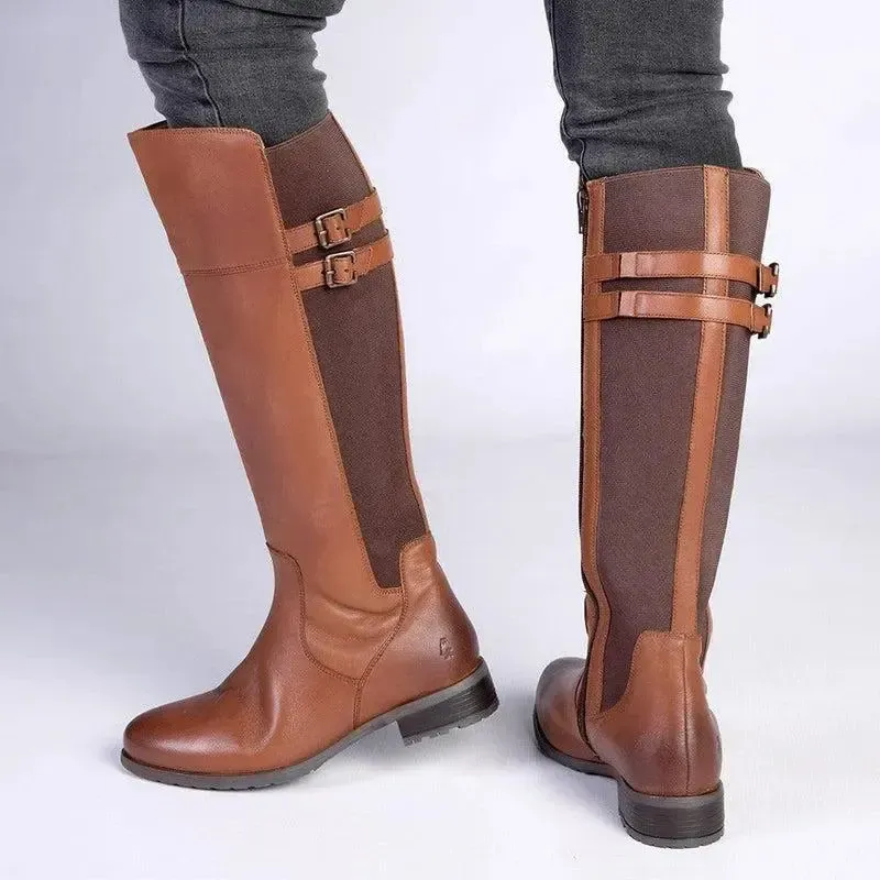 Hush Puppies Leather Arla Rider Boot - Tan - Image 5