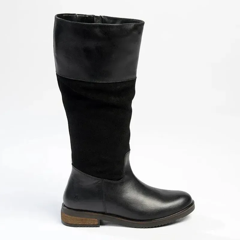 Hush Puppies Leather Kitty Rider Boot - Black - Image 3