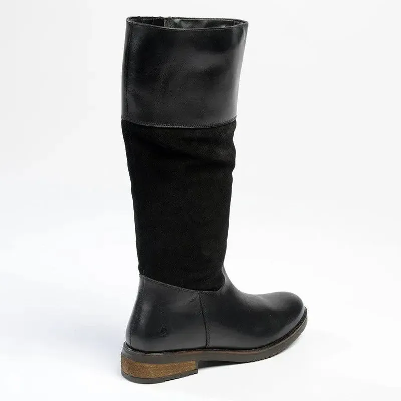 Hush Puppies Leather Kitty Rider Boot - Black - Image 4
