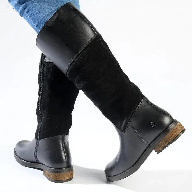 Hush Puppies Leather Kitty Rider Boot - Black - Image 5