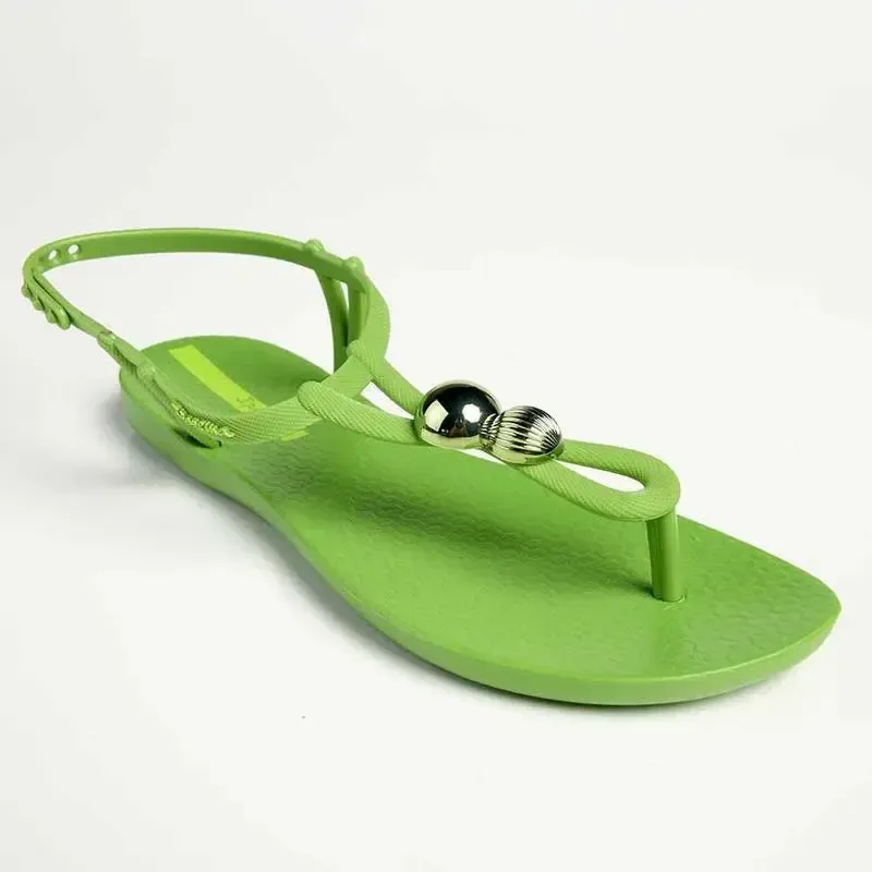 Ipanema Slingback Trim Sandals - Green/Silver - Image 3