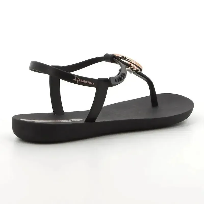 Ipanema Trim Sandal With Slingback - Black/Gold/Pink - Image 4