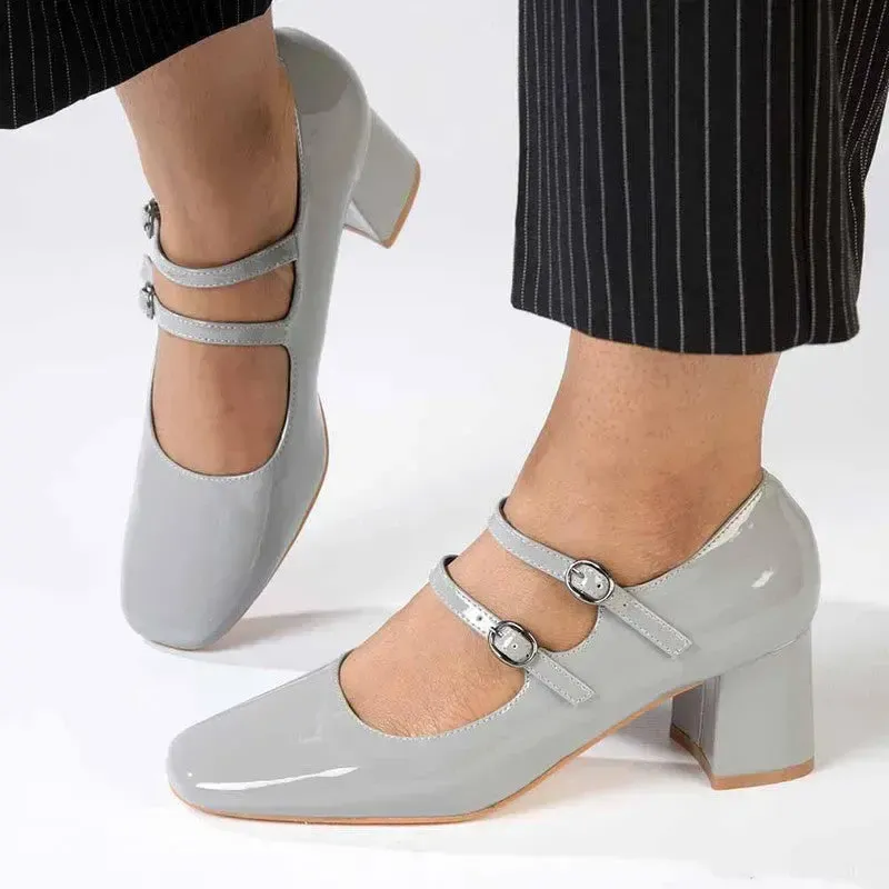 Madison Baran Block Heel - Grey - Image 5