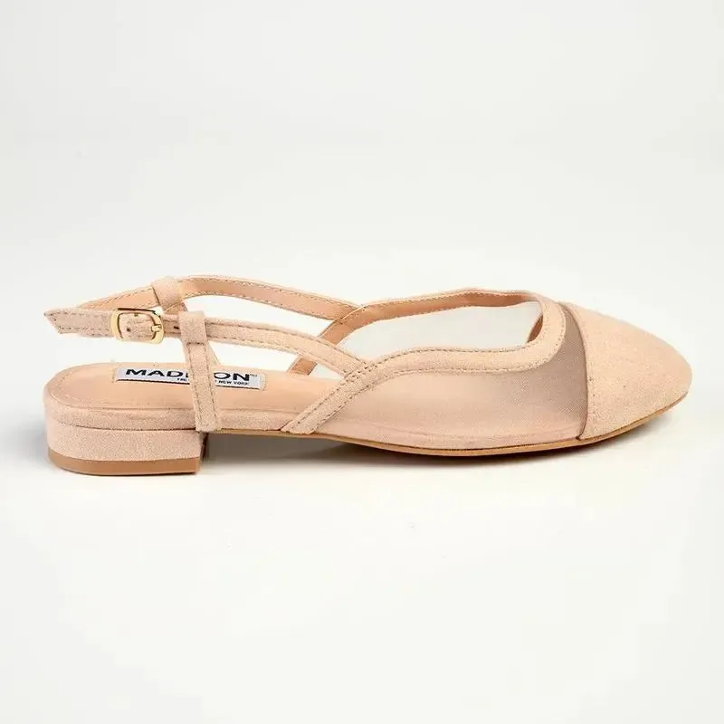 Madison Bluma 2 Low Block Heel Slingback Sandal - Nude - Image 3