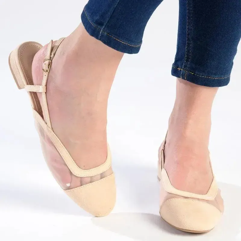 Madison Bluma 2 Low Block Heel Slingback Sandal - Nude - Image 5