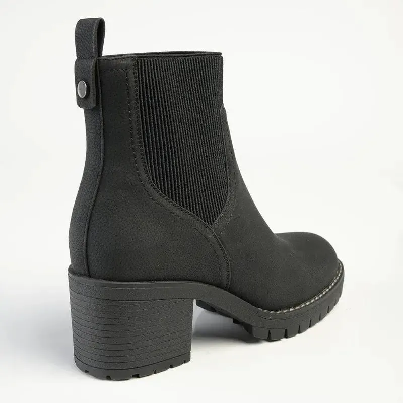 Madison Ella 2 Ribbed Gusset Ankle Boot - Black - Image 4