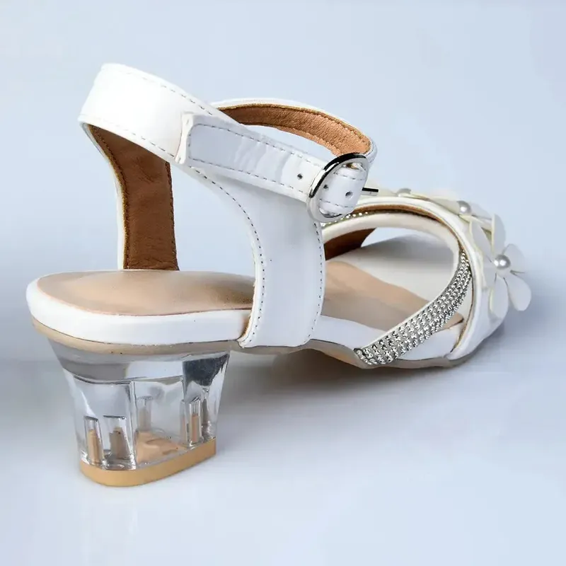 Madison Girls Heel Sandal Diamonds - White - Image 3