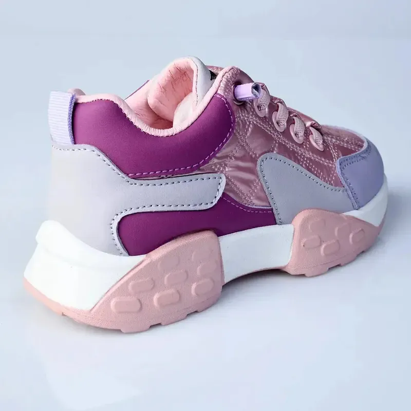 Madison Girls Nylon Multi Sneaker - Purple Multi - Image 3
