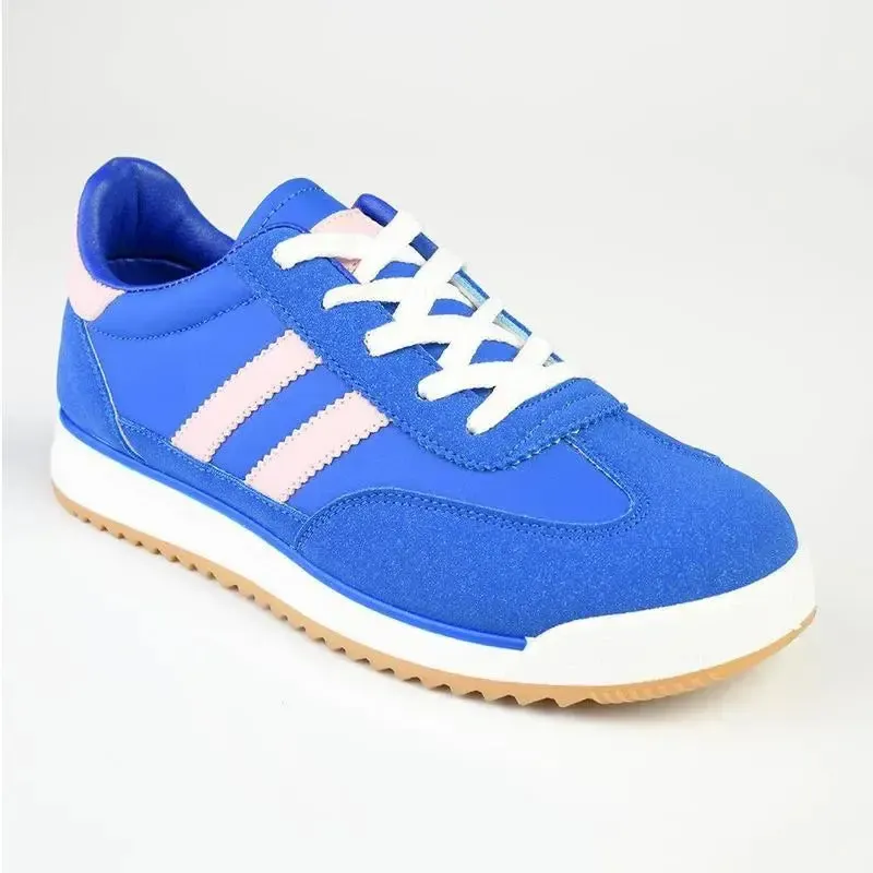 Madison Kel Ladies Fashion Sneaker - Blue / Pink - Image 3