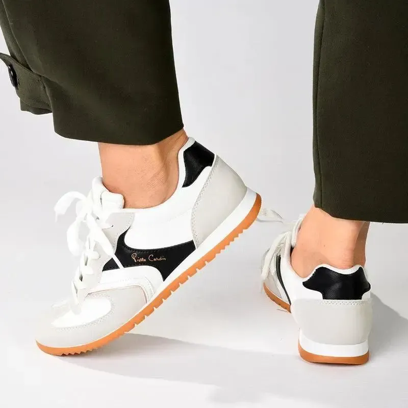 Pierre Cardin Alessi 3 Ladies Lace Up Sneaker - White Multi - Image 5