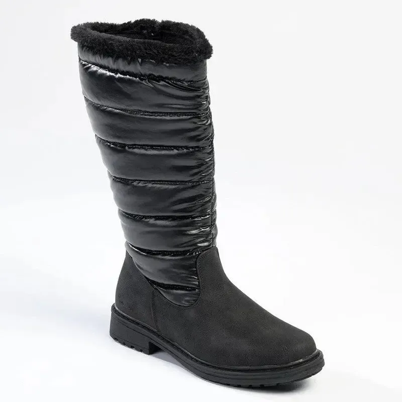 Pierre Cardin Full Length Puff Boot - Black - Image 3