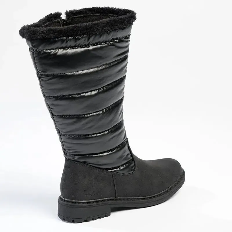 Pierre Cardin Full Length Puff Boot - Black - Image 4