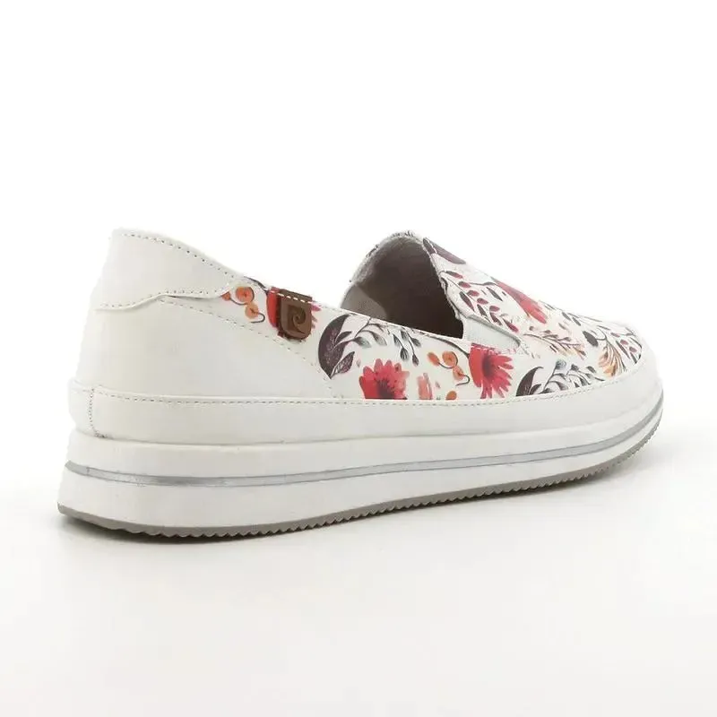Pierre Cardin Josephine Slip On - White Floral - Image 3