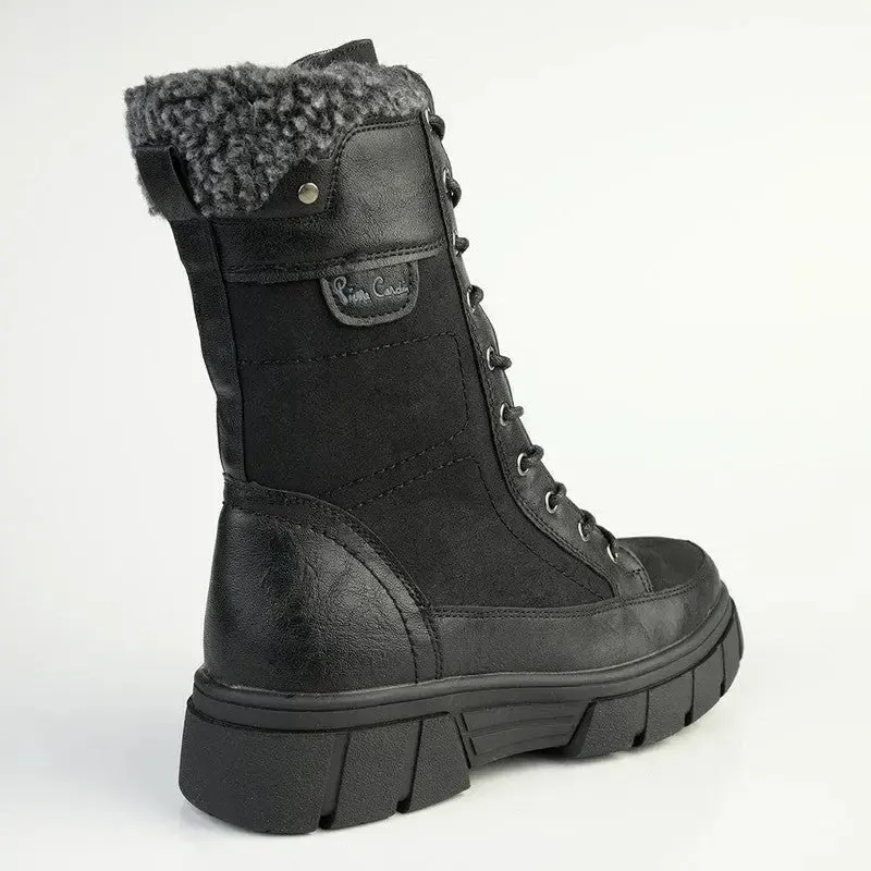 Pierre Cardin June Fur Boot - Black - Image 3