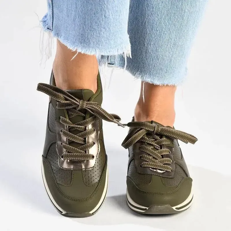 Pierre Cardin Lace Up Sneaker - Olive - Image 5