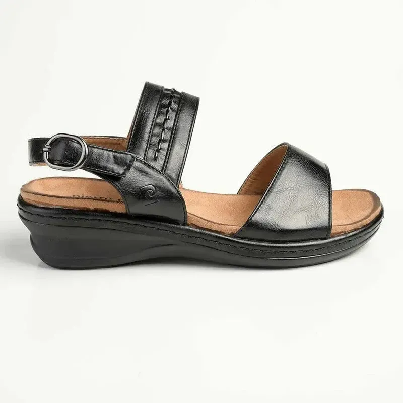Pierre Cardin Libby 2 Strap Sandals - Black - Image 3