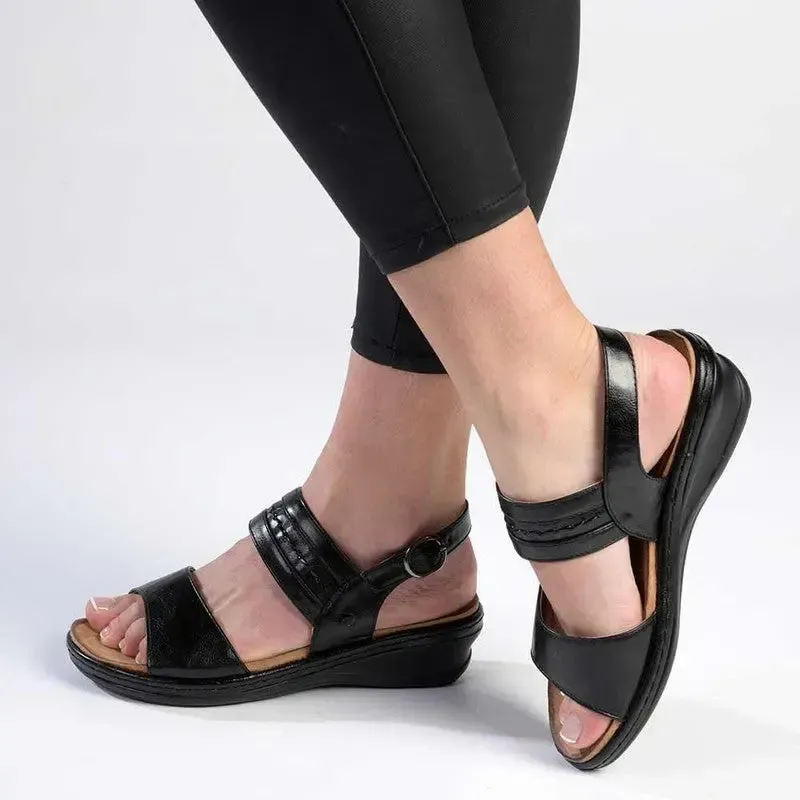 Pierre Cardin Libby 2 Strap Sandals - Black - Image 5