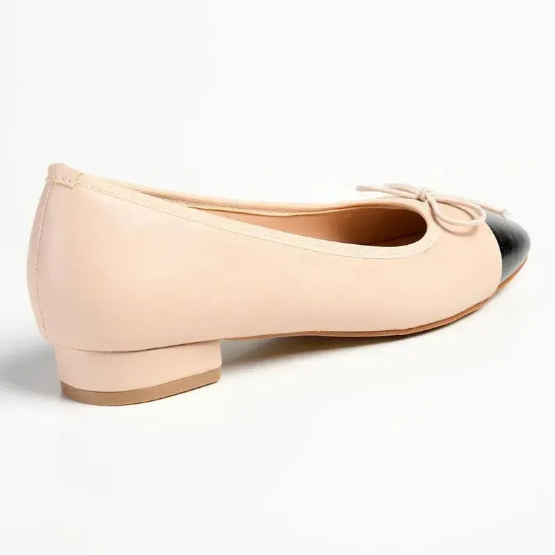 Pierre Cardin Melisse Pump - Natural / Black - Image 3