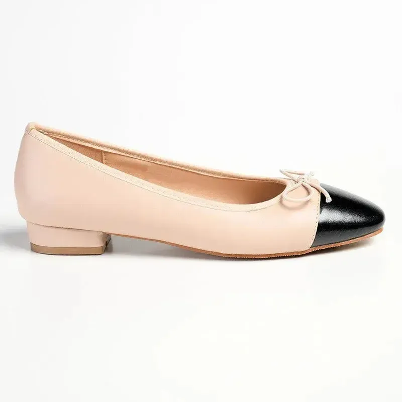 Pierre Cardin Melisse Pump - Natural / Black - Image 4