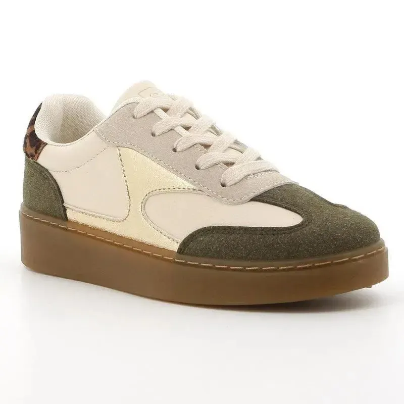 Pierre Cardin Rumba 1 Ladies Lace Up Sneaker - Olive - Image 3