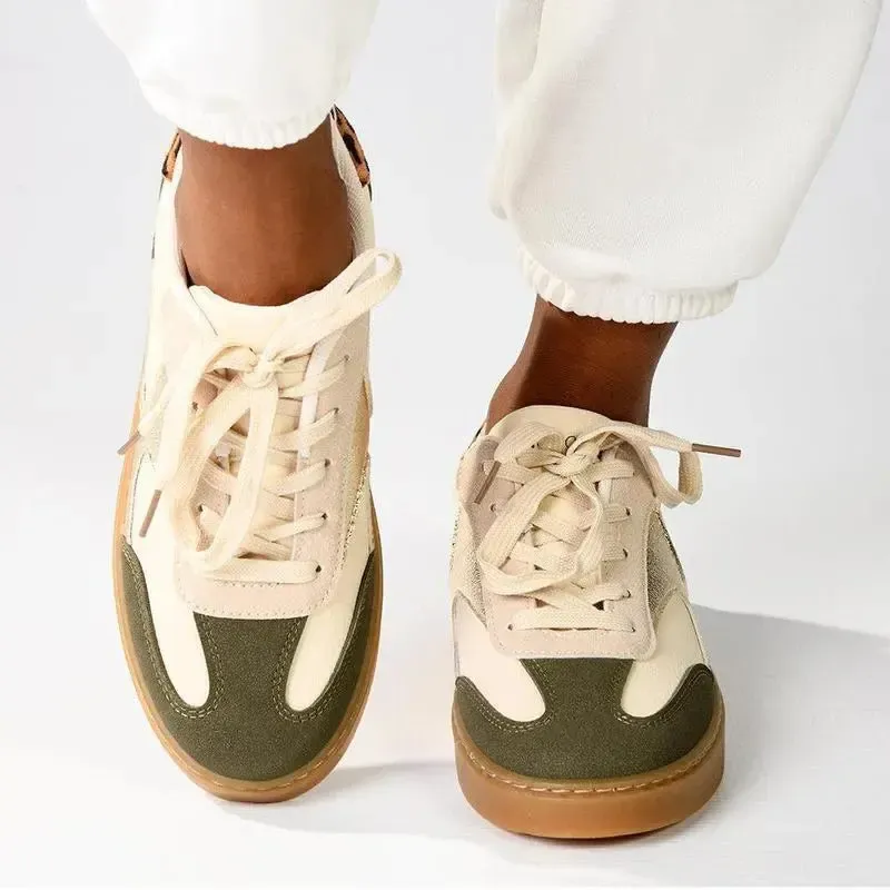 Pierre Cardin Rumba 1 Ladies Lace Up Sneaker - Olive - Image 6