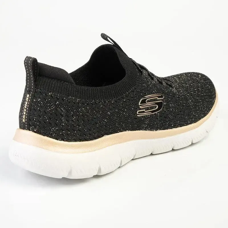 Skechers Summits Lace Up Sneaker - Black Rose - Image 4