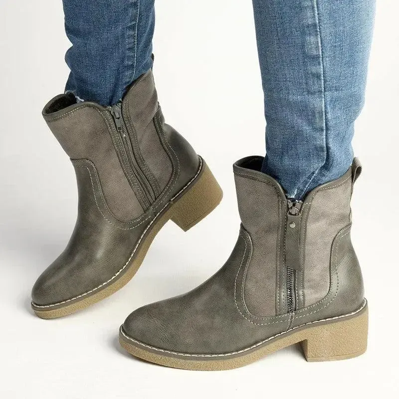 Soft Style by Hush Puppies Bosley Ankle Boot - Grey - Image 6