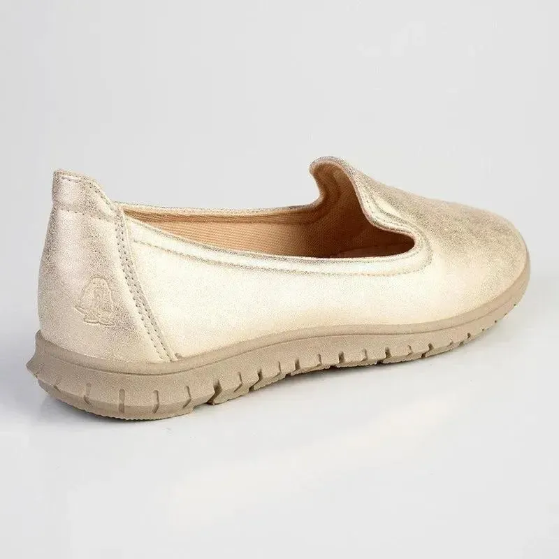 Soft Style by Hush Puppies Nan Slip-on Shimmer Loafer - Light Gold - Image 4