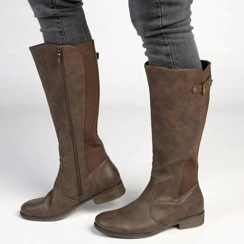 Soft Style by Hush Puppies Yaema Rider Boot - Chocolate - Image 3